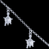 Silver.ag Retiazka na nohu strieborná, korytnačky Dĺžka: 23cm A0162