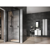Ravak NEXTY NDOP1-90, 1-dielne sprchové dvere do niky Black,Transparent + vešiak 03O70300Z1