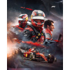 CUKROVÁ TLAČ jedlý obrázok na tortu Cukrová hmota Carlos Sainz Formula 1 Ferrari