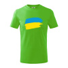 Ukrajina vlajka - Tričko detské bavlnené - 104-110cm / 3-4 roky ( Apple Green )