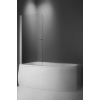 Roth Vaňová zástena TV1 75x140cm, obojstranne otvárateľná, profil Brillant,číre sklo 706-7500000-00-02
