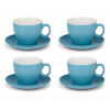 SET NA KÁVU espresso šálky + tanieriky ALPINA, 4+4 Pastelovo ružová