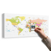 Obraz na korku mapa na bielom pozadí