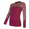Dámske tričko s dlhým rukávom Sensor Merino Impress lilla/feather M