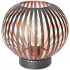 Solight WO3102, kovový okrúhly lampáš so žiarovkou s micro LED, teplá biela, medená, 3xAA, 19cm WO3102