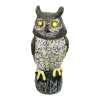 Plašič vtákov Sova, otočná hlava, svietiace oči, zvuk, 43cm, solárny