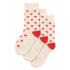 Detské bambusové ponožky 3 páry so srdiečkom Bright Red Minipop Veľkosť: 35-38