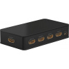 Video selektor/switch HDMI 4IN/1OUT, Automatický, UHD 4K@60Hz 18G, čierny