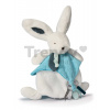 Plyšový zajačik na maznanie Happy Pop Doudou et Compagnie modrý v darčekovom balení 25 cm od 0 mes