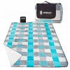 SPRINGOS Pikniková deka 200x200 mozaika modro-sivá