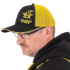 Black Cat Šiltovka Trucker Cap Black and Yellow