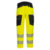 PORTWEST HI-VIS DX453 / Servisné strečové nohavice - HV žltá/čierna UK 33/EU 48