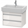 Duravit Ketho Umývadlová skrinka 48x65x44 cm, 2 zásuvky, lesklá biela KT662402222
