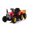 Elektrický traktor s vlečkou T2 červený 12V7Ah EVA kolesá