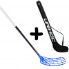 Unihoc UNISLIM MAX 29 Shiny - Black EDT + Stickbag čierna / modrá, Ľavá (ľavá ruka dole), 100cm (=110cm)