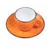 IRIS DOTS oranžová šálka s podšálkou Veľkosť: 7cl na ESPRESSO