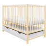 NEW BABY Detská postieľka so šuplíkom BASIC prírodná 125x65x87 drevený design