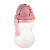 Canpol babies Fľaša športová so slamkou 370ml ružová