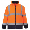Portwest F301 HI-VIS Fleecová reflexná mikina XL, Fluorescenčno oranžová-Námornícka modrá