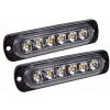 2 ks 12-24V LED stroboskopické varovné svetlá Výstražné