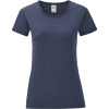 Fruit of the Loom Tričko Lady-Fit Iconic 150 T, krátký rukáv, dámské COT161432c0805-heather nav 2XL Melír navy