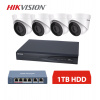Hikvision IP 4 kamerový set 4MPx dome 1TB