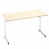 AJ PRODUKTY Skladací kongresový stôl Claire, 1200x600 mm, breza, chróm 143571