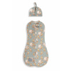 Zavinovačka Sleepee First Step Swaddle s čiapočkou zadarmo Vintage Animals Sky Blue