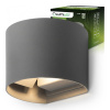 Záhradné nástenné svietidlo LED G9 nastaviteľné okrúhle hore dole grafitové PYXIS LUMILED