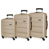 ROLL ROAD Flex Champagne, Sada ABS cestovných kufrov, 55-65-75cm, 5849469