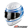 Integrální závodní helma Sparco Air Pro RF-5W bílá-modrá (Sparco Air Pro RF-5W uzavřená závodní přilba s FIA homologací)