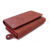 Dámska kožená zipsová peňaženka so vzorom Arwel 2266 - červená