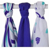 KIKKO Bambusové Hearts&Waves ocean blue 3 ks