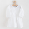 Dojčenské mušelínové šaty s dlhým rukávom New Baby Elizabeth biela - 92 (18-24m)