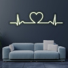 LED neon - Srdce EKG 80x25cm Farba neónu: 3 Neutrálna biela, Orez neónu: Cut to Shape (výrez do tvaru)