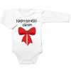 Body dlhý rukáv s vtipným textom Baby Nellys, Nejkrásnější dárek, biele, veľ. 86 Baby Nellys 8596309390192