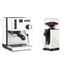 Rancilio Silvia BC, white + Eureka Mignon Silenzio 55, BL white