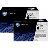 HP CE505D (05A), originálny toner, čierny, 2-pack