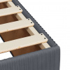 vidaXL Posteľný rám boxspring s matracom tmavosivý 90x190 cm zamat - Sivá - 47522-55525