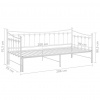 vidaXL Rám rozkladacej pohovky biely kovový 90x200 cm - Biela - 59177-14133
