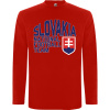 Superfutbal Pánske tričko s dlhým rukávom Slovakia National Football Team, rôzne farby a veľkosti Farba: červená, Veľkosť: L