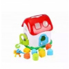 Teddies vkládačka domeček plast s klíči se zvířátky v sáčku 19x20x19 cm