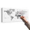 Obraz na korku šedá mapa na bielom pozadí