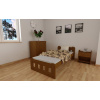 Posteľ Nika 90 x 200 cm zvýšená - DUB + matrace Super-flex + rošt ZADARMO