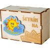 Drevená pokladnička šetrím na dovolenku DR2-477