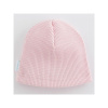 Dojčenská bavlnená čiapočka New Baby Luxury clothing ružová