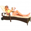 Avenberg Záhradné relaxačné ležadlo Havana, hnedé, 200 x 69 x 33 cm