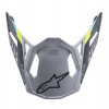 Šilt pre prilby SUPERTECH S-M8 CONTACT, ALPINESTARS (strieborná matná)
