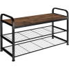 tectake 404285 botník southampton 91x36x55cm - industriálne drevo tmavé, rustikálne