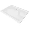 Mexen Flat obdĺžnikový sprchový kút slim 110 x 90 cm, biely, sifón chróm - 40109011